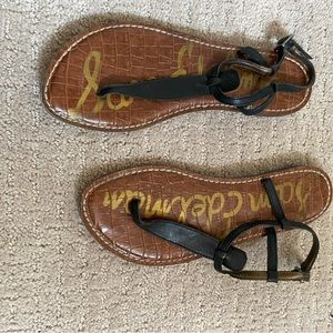 Sam Edelman black leather strappy sandal